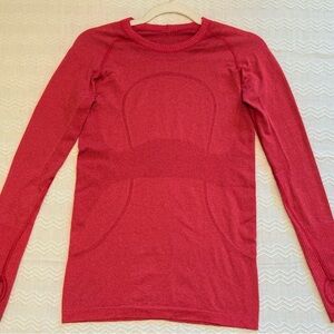 Lululemon Athletica Red Long Sleeve Top